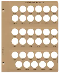 Jefferson Nickels Replacement Page (1964 - 1983)