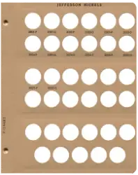 Jefferson Nickels Replacement Page (2001 - 2005)