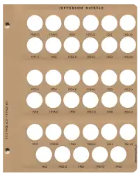 Jefferson Nickels with proof Replacement Page 2 1949D - 1964