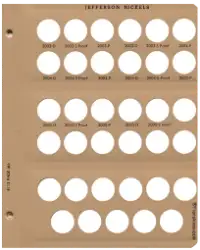 Jefferson Nickels With Proof Replacement Page (2002 - 2005)