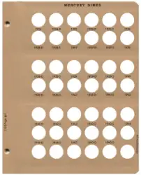 Mercury Dimes Replacement Page (1934 - 1945)