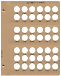 Roosevelt Dimes Replacement Page (1962 - 1984)