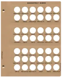 Roosevelt Dimes With Proof Replacement Page (1992 - 2002)