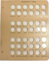 Roosevelt Dimes With Proof Replacement Page (2013 - 2023)