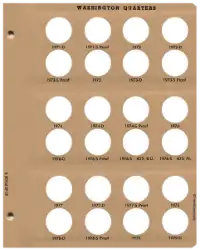 Washington Quarters with Proof Replacement Page 5 1971-D-1979-D