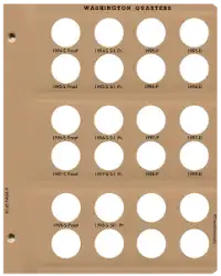 Washington Quarters with Proof Replacement Page 8 1994-S Pr.-1998-S Sil. Pr.