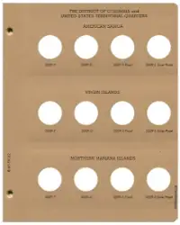 Statehood Quarters DC & Territories w/proof Replacement Page 2 AS 2009 P-NMI 2009-S Sil. Pr