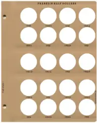 Franklin Half Dollars Replacement Page 1 1948-1955