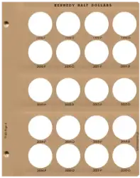 Kennedy Half Dollars Replacement Page 4 1998-P-2007-D
