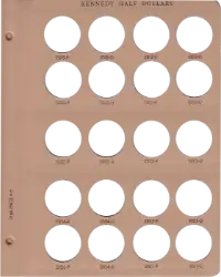 Kennedy Half Dollar Replacement Page 6 2018 P - 2027 D