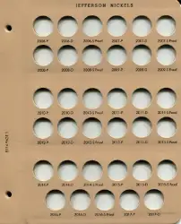Jefferson Nickels With Proof Replacement Page (2006 - 2017)