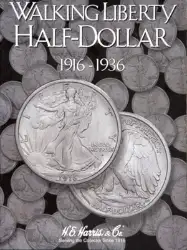 Walking Liberty Half Dollar No. 1 Folder  1916-1936