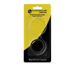 EvoCore American Silver Eagle Silicone Ring Fit Coin Holder - 40mm (Black)