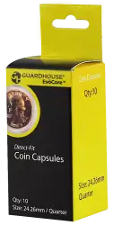 Quarter (24.3mm) Direct-Fit EvoCore Coin Capsules - 10 Pack