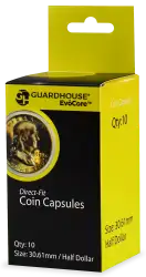 Half Dollar (30.6mm) Direct-Fit EvoCore Coin Capsules - 10 Pack