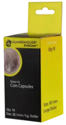 Large Dollar (38.1mm) Direct-Fit EvoCore Coin Capsules - 10 Pack