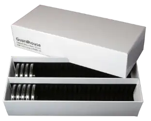 Guardhouse Double Row Coin Capsule Box - 50 Extra Large Capsules
