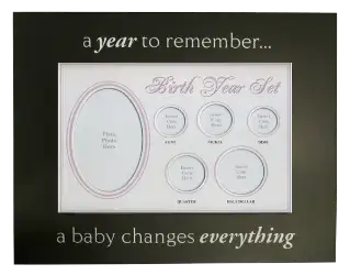 Birth Year Coin Set Frame - Baby Girl