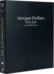 Morgan Dollars 1878-1891, Date & Mintmark Set P, S, CC, & O (Black)