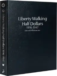 Liberty Walking Half Dollars 1916-1947, Date & Mintmark Set P, D & S (Black)