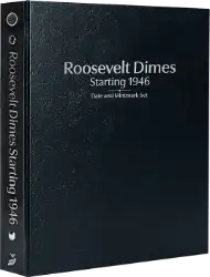Roosevelt Dimes Starting 1946, Date & Mintmark Set P, D & S (Black)