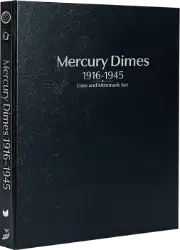 Mercury Dimes 1916-1945, Date & Mintmark Set P, D & S (Black)