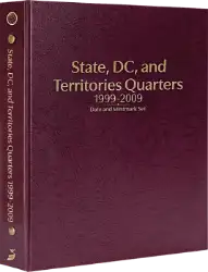State, DC, and Territorial Quarters 1999-2009, Date & Mintmark Set P & D (Burgundy)