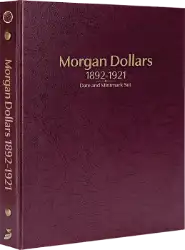 Morgan Dollars 1892-1921, Date & Mintmark Set P, D, S, CC, & O (Burgundy)