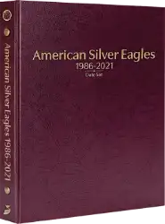 American Silver Eagles 1986-2021, Date Set P, S, & W (Burgundy)