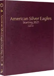 American Silver Eagles Starting 2021, Date Set P, S & W (Burgundy)