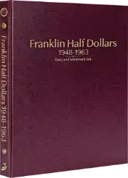 Franklin Half Dollars 1948-1963, Date & Mintmark Set P, D & S (Burgundy)