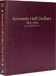 Kennedy Half Dollars 1964-1996, Date & Mintmark Set P, D & S (Burgundy)