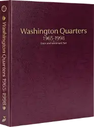 Washington Quarters 1965-1998, Date & Mintmark Set P, D & S (Burgundy)