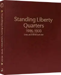 Standing Liberty Quarters: 1916-1930 Date and Mintmark Set (Burgundy)