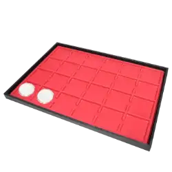 Elegant Coin Display Tray and Jewelry Pad - Dual Use (24 Slots)