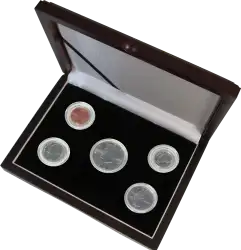Guardhouse Wood Display Box - GH-W1300 - Direct Fit Mint or Proof Set Cent - Half $ (4S,1M)
