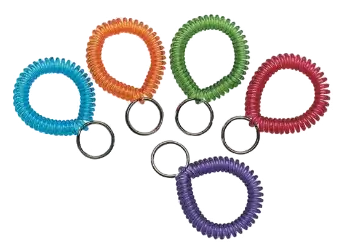 Key and Card Wrist Coils - Assorted Colors
