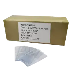 3.25 x 3.25 Coin Flip - Unplasticized Bulk/1000 Pack