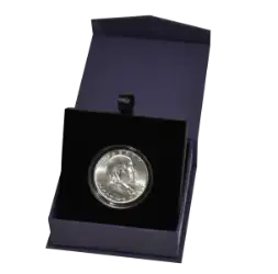 Folding Coin Capsule Box with Magnetic Lid and Stand Insert - Medium Capsule