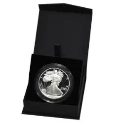 Folding Coin Capsule Box with Magnetic Lid and Stand Insert - Extra Large Capsule