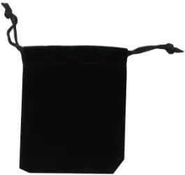 Velour Drawstring Pouch - 2.75x3.25 Black