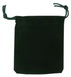 Velour Drawstring Pouch - 2.75x3.25 Green
