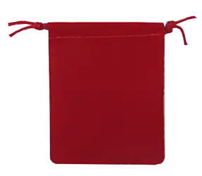 Velour Drawstring Pouch - 2.75x3.25 Red