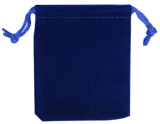 Velour Drawstring Pouch - 2.75x3.25 Royal Blue