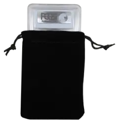 Velour Drawstring Pouch - 3x4.25 Black
