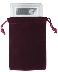Velour Drawstring Pouch - 3x4.25 Maroon