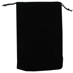 Velour Drawstring Pouch - 5x7.5 Black