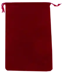 Velour Drawstring Pouch - 5x7.5 Red