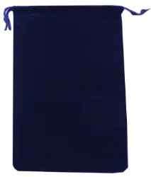 Velour Drawstring Pouch - 5x7.5 Navy Blue