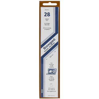 Showgard Mounts - 215mm Strips (Black) - 28x215mm